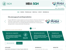 Tablet Screenshot of mba-sgh.pl